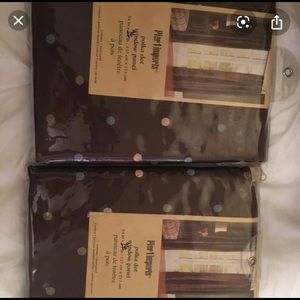 Pier 1 one curtains brown lined 4 curtains 2 sets